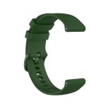 For Amazfit GTR 42mm Checkered Silicone Watch Band(Amy green)
