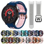 For Samsung Galaxy Watch 5 44mm 20mm Breathable Two-Color Silicone Watch Band(Midnight Blue+Yellow) - Image 2