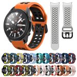 For Samsung Galaxy Watch 5 Pro 45mm 20mm Breathable Two-Color Silicone Watch Band(Midnight Blue+Yellow) - Image 2