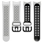 For Samsung Galaxy Watch 5 Pro 45mm 20mm Breathable Two-Color Silicone Watch Band(Midnight Blue+Yellow) - Image 4