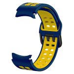 For Galaxy Watch Active 2 20mm Breathable Two-Color Silicone Watch Band(Midnight Blue+Yellow) - Image 5