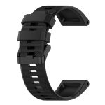 For Garmin Fenix 7X 26mm Horizontal Texture Silicone Watch Band with Removal Tool(Black) - Image 5