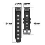 For Garmin TACTIX 7 / 7Pro 26mm Two-Color Sports Silicone Watch Band(Mint Green + Blue) - Image 7