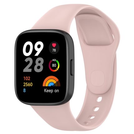 Για Redmi Watch 3 Loop Solid Color Silicone Watch Band(ροζ)