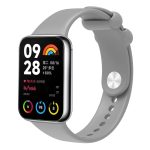 For Xiaomi Mi Band 8 Pro Solid Color Reverse Buckle Silicone Watch Band(Gray)
