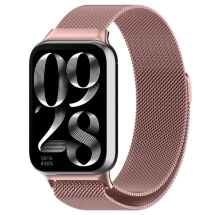 For Xiaomi Mi Band 8 Pro Milan Magnetic Steel Mesh Watch Band(Pink)