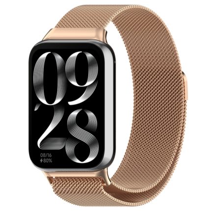 For Xiaomi Mi Band 8 Pro Milan Magnetic Steel Mesh Watch Band(Rose Gold)