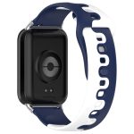 For Redmi Watch 4 Stitching Dual Color Silicone Watch Band(Midnight Blue White) - Image 2