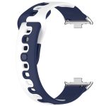 For Redmi Watch 4 Stitching Dual Color Silicone Watch Band(Midnight Blue White) - Image 3