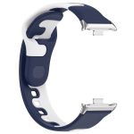 For Redmi Watch 4 Stitching Dual Color Silicone Watch Band(Midnight Blue White) - Image 4
