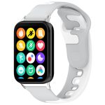 For Redmi Watch 4 Stitching Dual Color Silicone Watch Band(Gray White)
