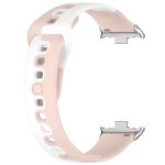 For Redmi Watch 4 Stitching Dual Color Silicone Watch Band(Pink White) - Image 3
