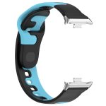 For Redmi Watch 4 Stitching Dual Color Silicone Watch Band(Black Blue) - Image 4