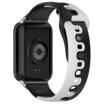 For Redmi Watch 4 Stitching Dual Color Silicone Watch Band(Black Gray) - Image 2
