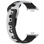 For Redmi Watch 4 Stitching Dual Color Silicone Watch Band(Black Gray) - Image 3