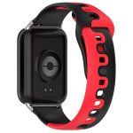 For Redmi Watch 4 Stitching Dual Color Silicone Watch Band(Black Red) - Image 2