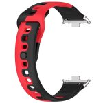 For Redmi Watch 4 Stitching Dual Color Silicone Watch Band(Black Red) - Image 3