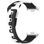 For Redmi Watch 4 Stitching Dual Color Silicone Watch Band(Black White) - Image 3