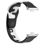 For Redmi Watch 4 Stitching Dual Color Silicone Watch Band(Black White) - Image 4