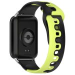 For Redmi Watch 4 Stitching Dual Color Silicone Watch Band(Black Green) - Image 2