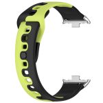 For Redmi Watch 4 Stitching Dual Color Silicone Watch Band(Black Green) - Image 3