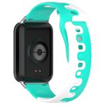 For Redmi Watch 4 Stitching Dual Color Silicone Watch Band(Green White) - Image 2