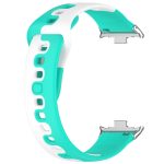 For Redmi Watch 4 Stitching Dual Color Silicone Watch Band(Green White) - Image 3