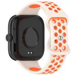 For Redmi Watch 4 Dual Color Perforated Silicone Watch Band(Starlight Orange) - Image 2