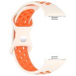 For Redmi Watch 4 Dual Color Perforated Silicone Watch Band(Starlight Orange) - Image 4