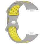 For Redmi Watch 4 Dual Color Perforated Silicone Watch Band(Gray Yellow) - Image 4