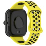 For Redmi Watch 4 Dual Color Perforated Silicone Watch Band(Yellow Black) - Image 2