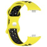 For Redmi Watch 4 Dual Color Perforated Silicone Watch Band(Yellow Black) - Image 4
