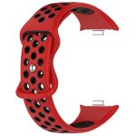 For Redmi Watch 4 Dual Color Perforated Silicone Watch Band(Red Black) - Image 3