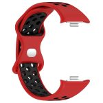 For Redmi Watch 4 Dual Color Perforated Silicone Watch Band(Red Black) - Image 4