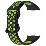 For Redmi Watch 4 Dual Color Perforated Silicone Watch Band(Black Green) - Image 3