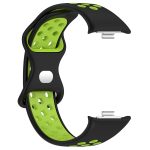For Redmi Watch 4 Dual Color Perforated Silicone Watch Band(Black Green) - Image 4