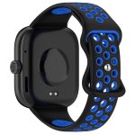 For Redmi Watch 4 Dual Color Perforated Silicone Watch Band(Black Blue) - Image 2