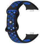 For Redmi Watch 4 Dual Color Perforated Silicone Watch Band(Black Blue) - Image 3