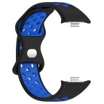 For Redmi Watch 4 Dual Color Perforated Silicone Watch Band(Black Blue) - Image 4