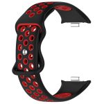 For Redmi Watch 4 Dual Color Perforated Silicone Watch Band(Black Red) - Image 3