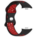 For Redmi Watch 4 Dual Color Perforated Silicone Watch Band(Black Red) - Image 4