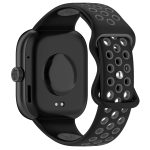 For Redmi Watch 4 Dual Color Perforated Silicone Watch Band(Black Gray) - Image 2