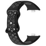 For Redmi Watch 4 Dual Color Perforated Silicone Watch Band(Black Gray) - Image 3