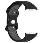 For Redmi Watch 4 Dual Color Perforated Silicone Watch Band(Black Gray) - Image 4