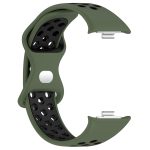For Redmi Watch 4 Dual Color Perforated Silicone Watch Band(Olive Green Black) - Image 4