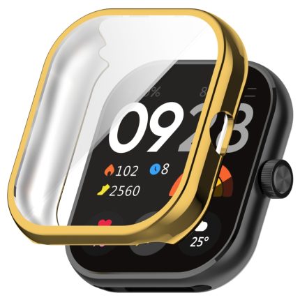 For Redmi Watch 4 Full Package TPU Electroplated Watch Protective Case(Gold)