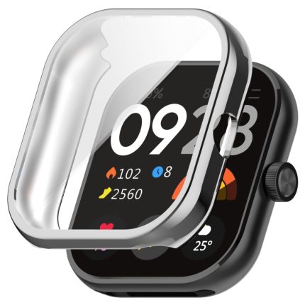 For Redmi Watch 4 Full Package TPU Electroplated Watch Protective Case(Silver)
