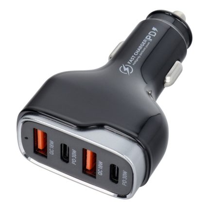 Φορτιστής αυτοκινήτου USB QC 3.0 + 2x Type C PD CC53-2A2C (Σύνολο 66W)