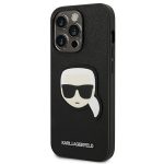 Karl Lagerfeld Saffiano Karl`s Head Patch Back Cover Σιλικόνης Μαύρο (iPhone 14 Pro) - Image 5