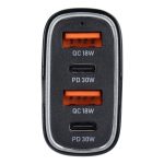 Φορτιστής αυτοκινήτου USB QC 3.0 + 2x Type C PD CC53-2A2C (Σύνολο 66W) - Image 5